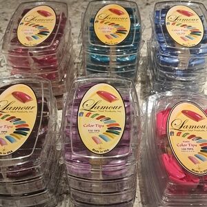 NEW! Lamour Nail Color Tips Set 24 PACKS, 4 PACKS EACH COLOR